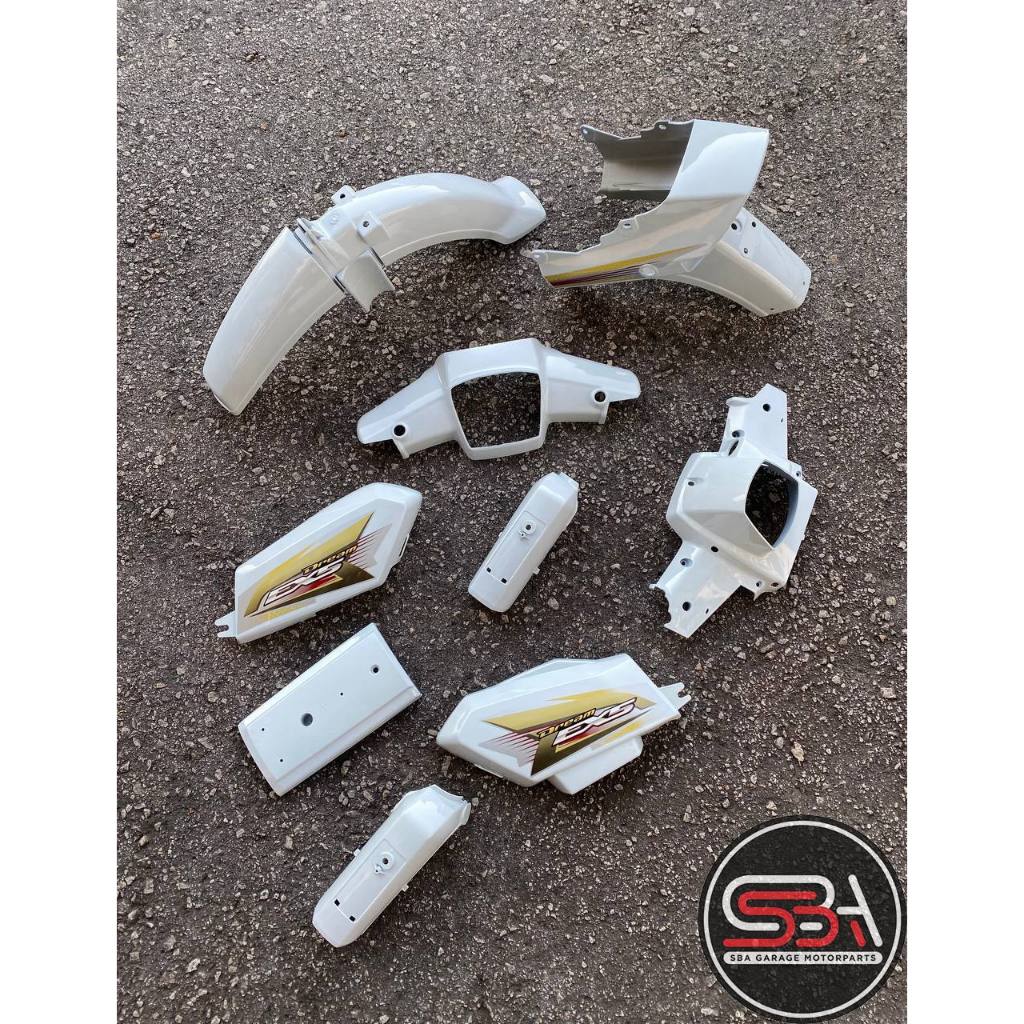 COVERSET BODYSET EX5 DREAM HONDA COVER SET ALL WHITE PUTIH STANDARD COMPLETE M SEKI MADE IN MALAYSIA