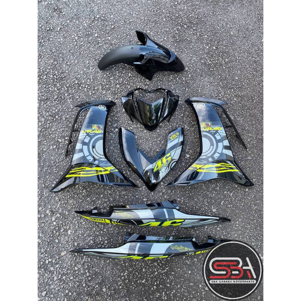 LC135 LC V8 46 BLACK FUEL INJECTION FI YAMAHA BODYSET COVERSET, READY TO INSTALL, DOCTOR 001 OEM