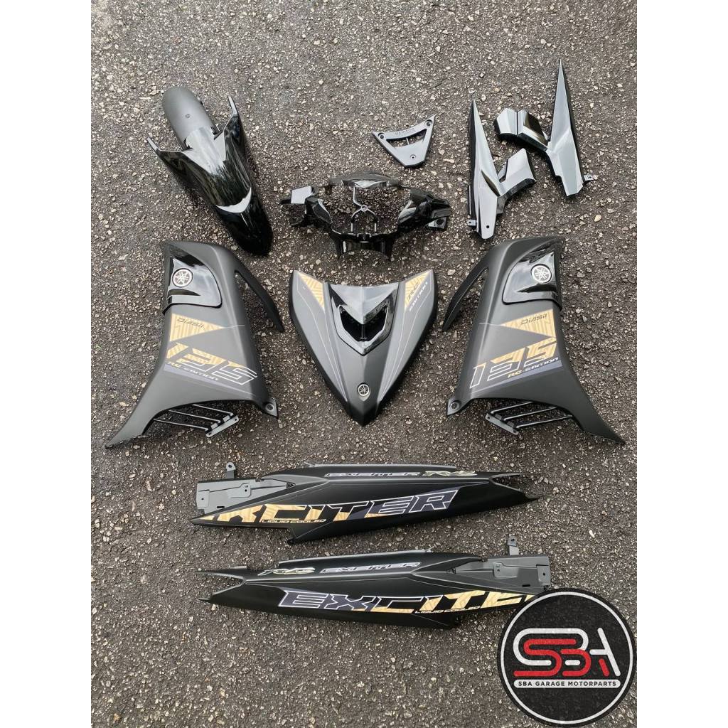 COVERSET BODYSET LC LC135 OEM V1 V2 V3 V4 V5 V6 2020 EXR BLACK HITAM MATTE STRIPE TANAM TIDAK CLEAR