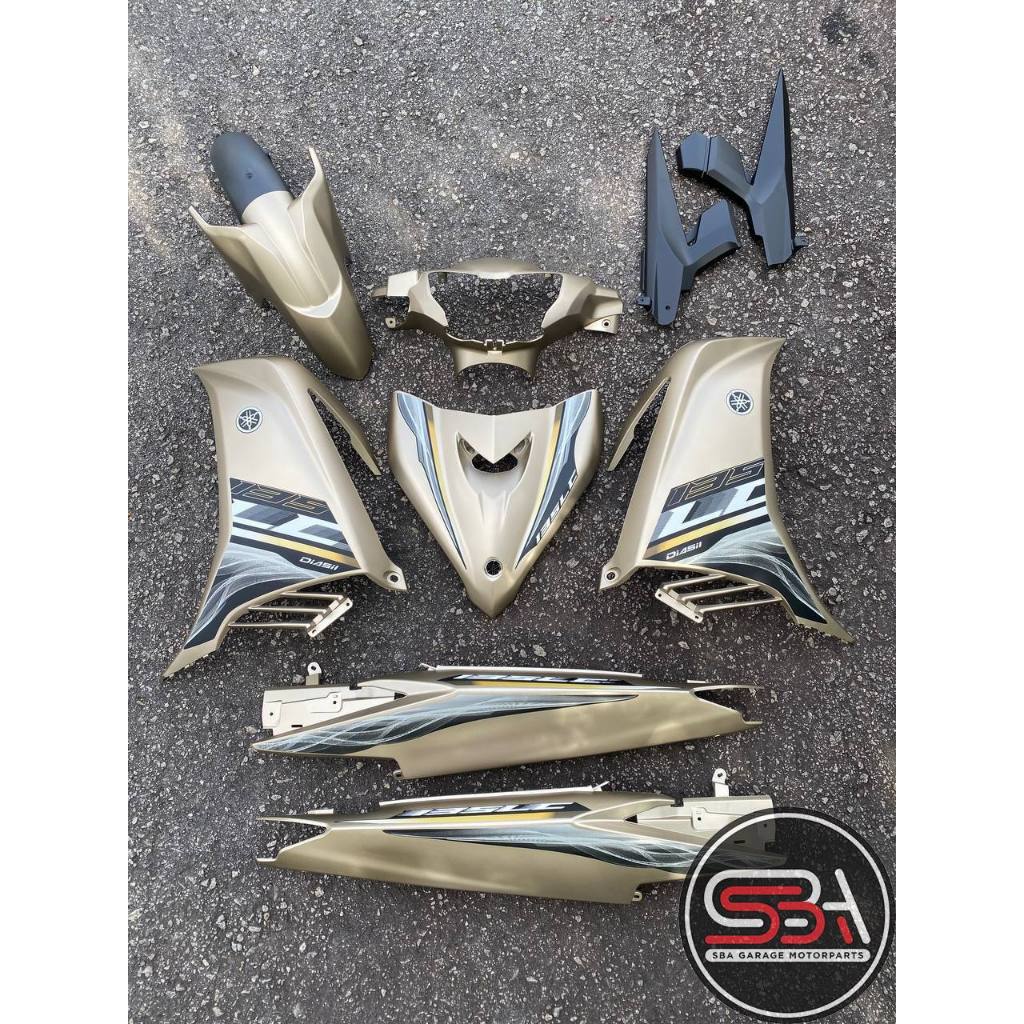 COVERSET BODYSET YAMAHA LC LC135 V3 NESCAFE STRIPE SIAP TAMPAL OEM FREE EMBLEM TIMBUL