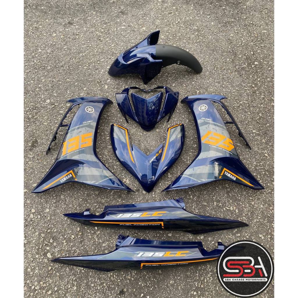 MOTORCYCLE COVERSET BODYSET LC135 LC V8 DBMND BLACK MATT FUEL INJECTION FI YAMAHA VELOZI L8-S-7 STD VELOZI V DOCTOR