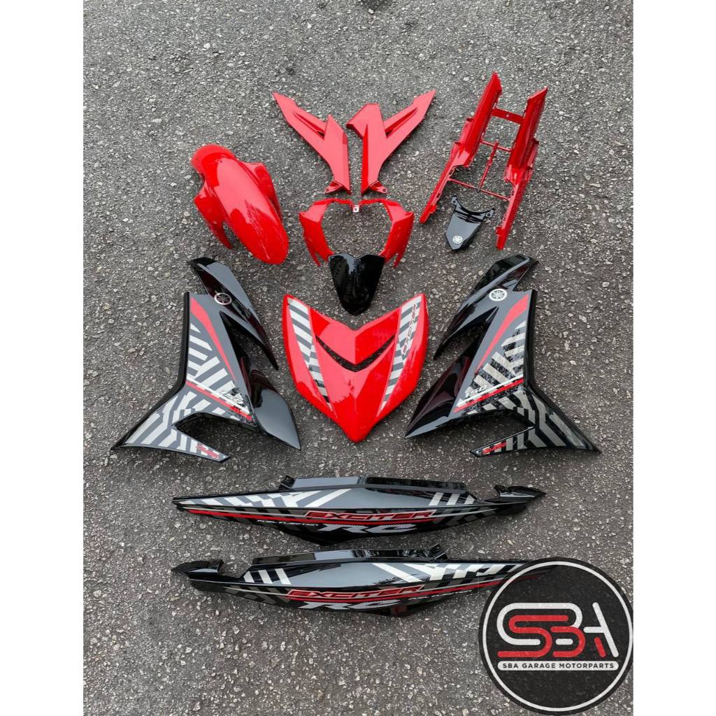 COVERSET Y15 Y15ZR V1 V2 EXCITER RC RED SUN BLACK TANAM COVER SET PREMIUM EDITION BODYSET YSUKU ORIGINAL VELOZI RC-9