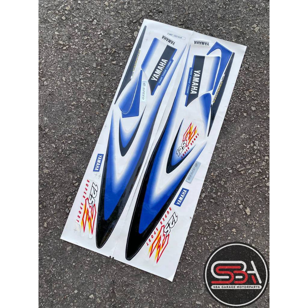 STICKER STRIPE BODY SET / COVERSET 125Z MORITAKA BIRU SABIT ORIGINAL YAMAHA
