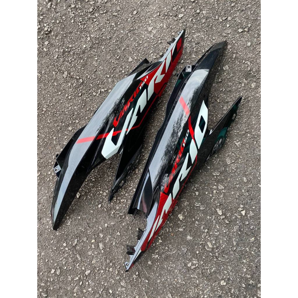 COVERSET HONDA VARIO VARIO150 RED SUN METALIC BLACK MERAH HITAM WITH STICKER SIAP TAMPAL VELOZI VR-S-1