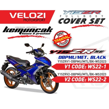 COVERSET BODYSET YAMAHA Y Y15 Y15ZR V1 V2 V3 BIRU DARK DPBMU BLACK 2023 SPECIAL EDITION SIAP TAMPAL VELOZI