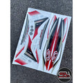 STICKER STRIPE BODY SET / COVERSET LC LC135 V2 V3 V4 V5 V6 V7 MERAH RED PURBA MORITAKA YAMAHA NO 7