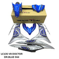 COVERSET BODYSET LC135 LC V8 DR BLUE BIRU BATIK 044 FUEL INJECTION FI YAMAHA SIAP TANAM DOCTOR OEM