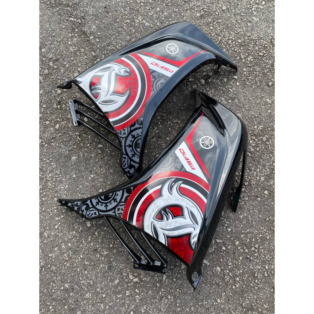 COVERSET BODYSET LC LC135 V2 HITAM MERAH BLACK BATIK STANDARD MM-08 STRIPE SIAP TAMPAL YAMAHA M MATE VERSION