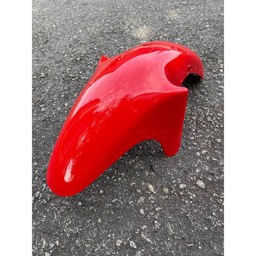 KAWASAKI NINJA DOUBLE R KR 150 RR BODY COVERSET STICKER TANAM 2 TONE RED MERAH SEKALI TANK ( 2 KOTAK BESAR ) OEM SET