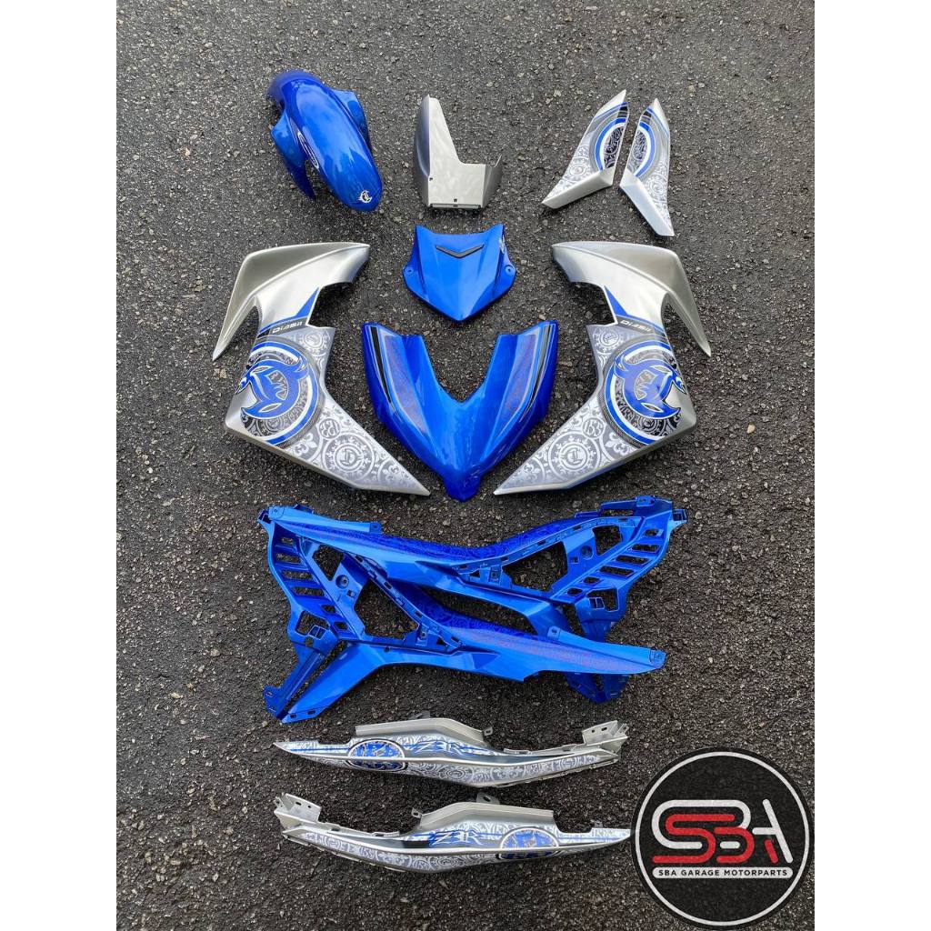 Y16 V1 V2 COVERSET Y16ZR BIRU SILVER BATIK VPBC5 S3 Y16-B-3 ORIGINAL VELOZI YAMAHA SIAP TANAM READY STOK