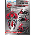 COVERSET YAMAHA LC LC135 V2 V6 V7 JUPITER JMX MX RED RM7 BLACK L6-JMX-4 SIAP TANAM ORIGINAL VELOZI + COVER METER