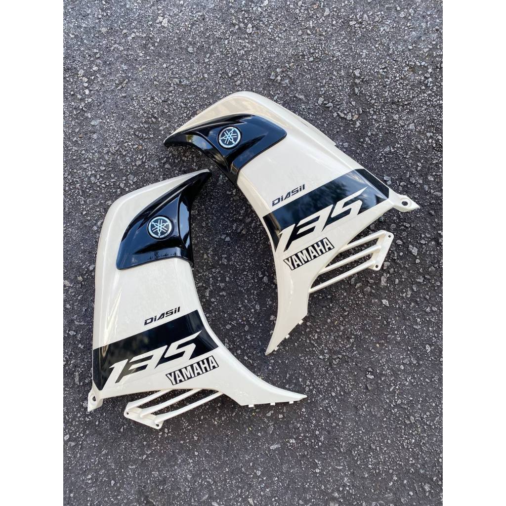 YAMAHA LC LC135 V6 V7 CREAMY WHITE EXCITER GP - COVERSET BODYSET SIAP TANAM ORIGINAL VELOZI WITH COVER METER
