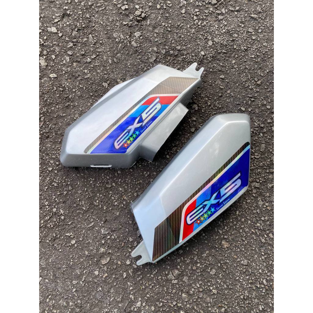 COVERSET BODYSET EX5 DREAM HONDA COVERSET SILVER BLUE CHROME LIMITED EDITION COMPLETE ORIGINAL MADE IN MALAYSIA