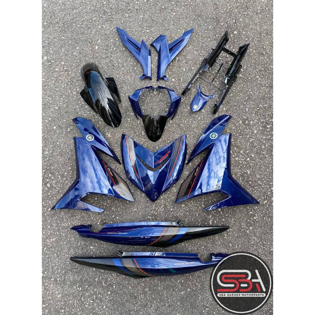 STICKER BODYSET / STRIPE COVERSET Y15 Y15ZR V1 V2 DPBMU BLACK 2023 DARK PURPLISH BLUE METALIC MORITAKA YAMAHA ORIGINAL