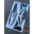 STICKER STRIPE BODY SET COVERSET LC LC135 V4 WHITE BLACK PANDA NO 15 MORITAKA YAMAHA