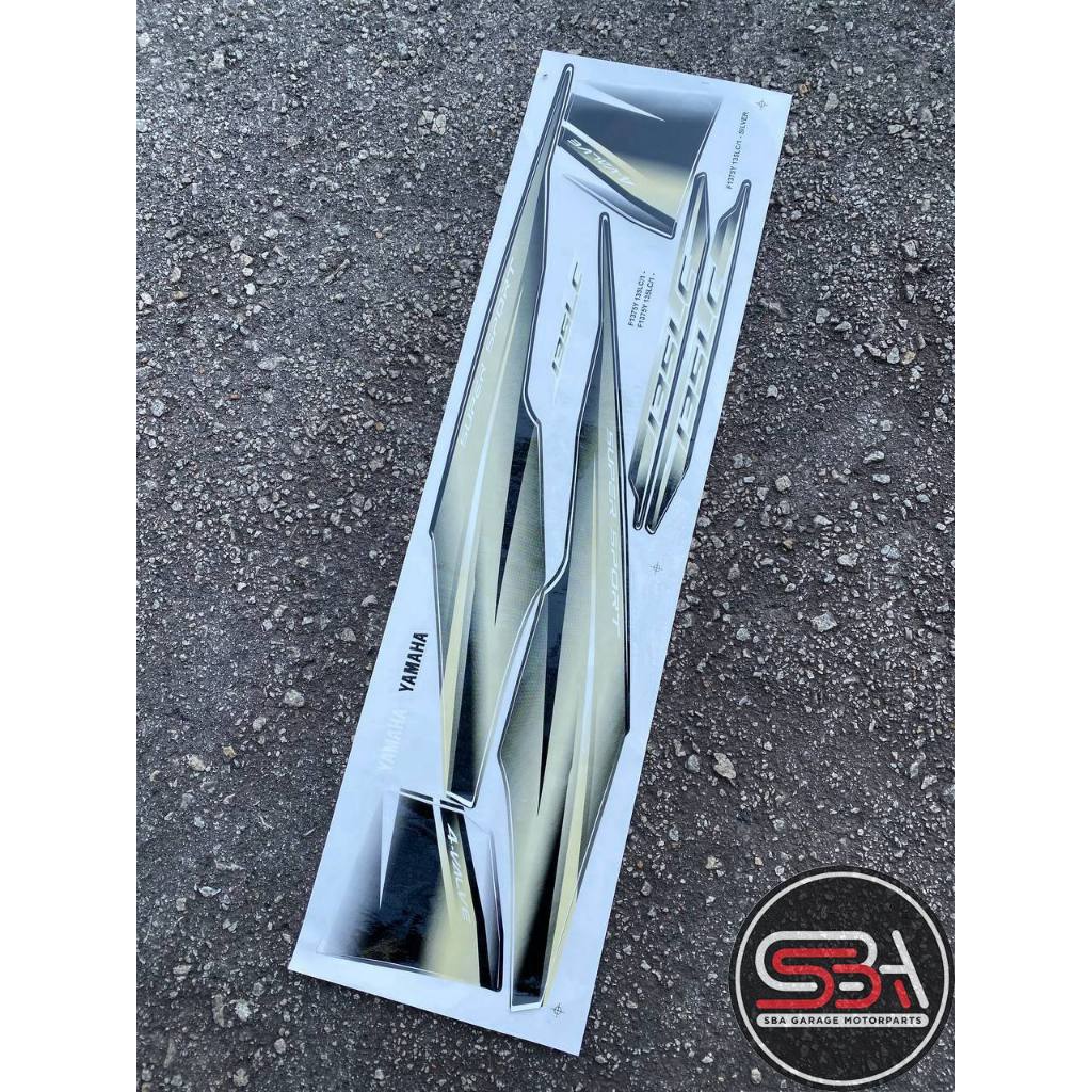 STICKER / STRIPE COVERSET / COVER SET LC V1 NESCAFE SILVER MORITAKA YAMAHA ORIGINAL