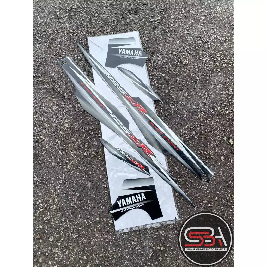 STICKER / STRIPE BODY SET / COVER SET 125ZR MORITAKA HITAM SKALA BLACK YAMAHA ORIGINAL