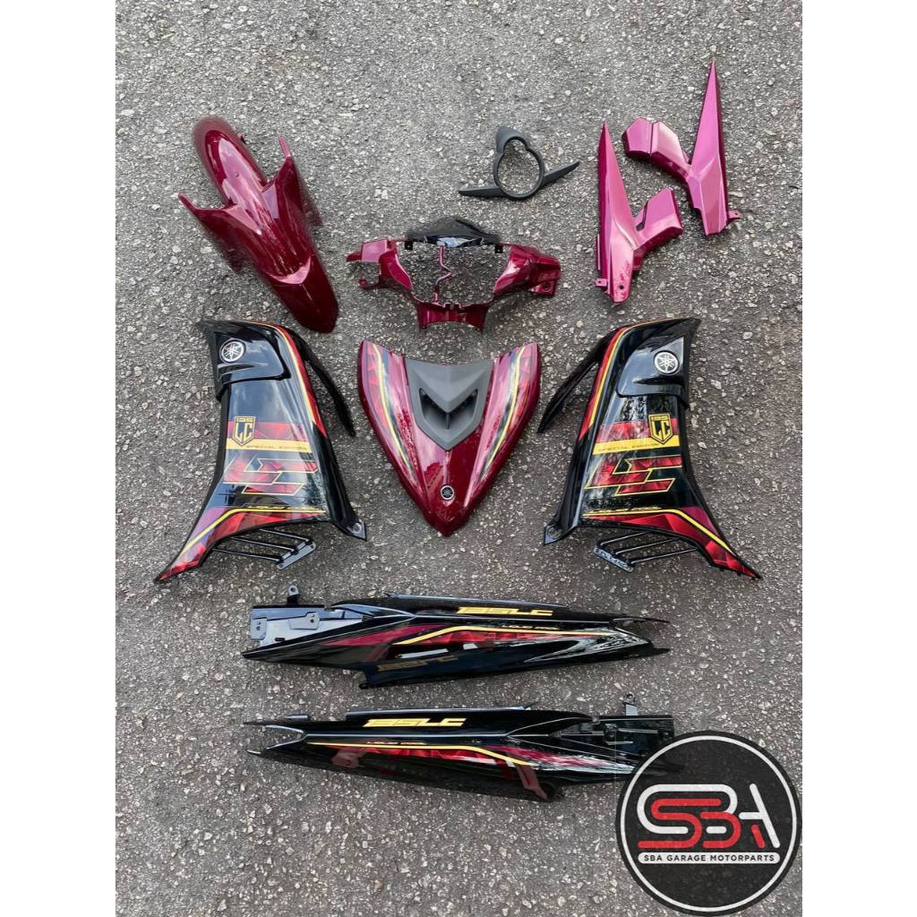 COVERSET BODYSET YAMAHA LC LC135 V6 V7 DPRME METALIC BLACK RED TITAN L6-ST-14 SIAP TANAM VELOZI DOCTOR 054
