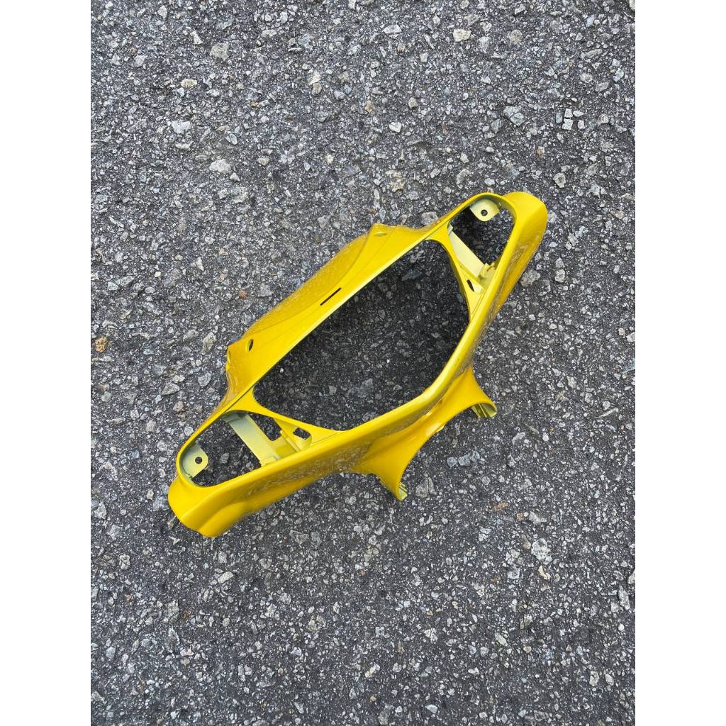 COVERSET ORIGINAL HLY – YAMAHA 125ZR KUNING BATA STRIPE SIAP TAMPAL – PERCUMA EMBLEM TIMBUL – HONG LEONG YAMAHA