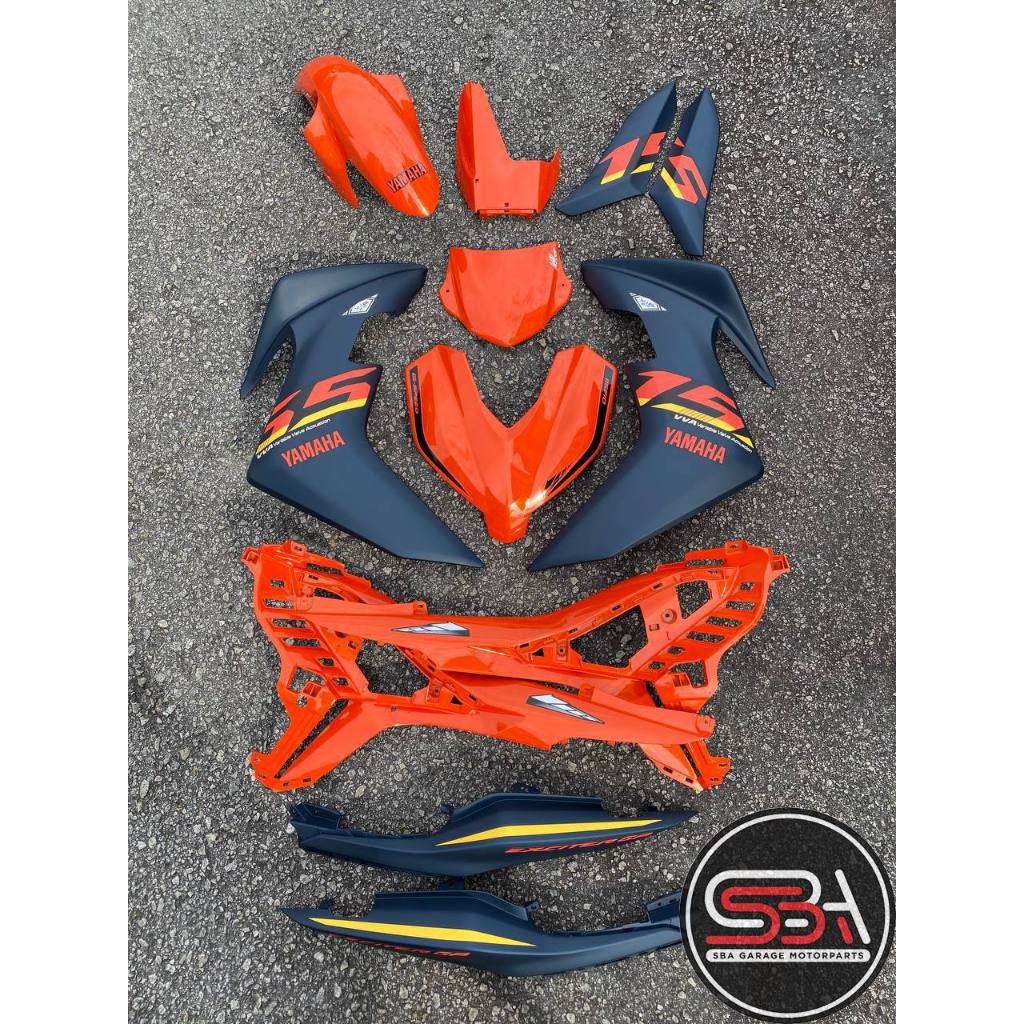 Y16 COVERSET Y16ZR EXCITER GP VOM ORANGE MBM3 ORIGINAL VELOZI YAMAHA SIAP TANAM Y16-ECT-GP-2