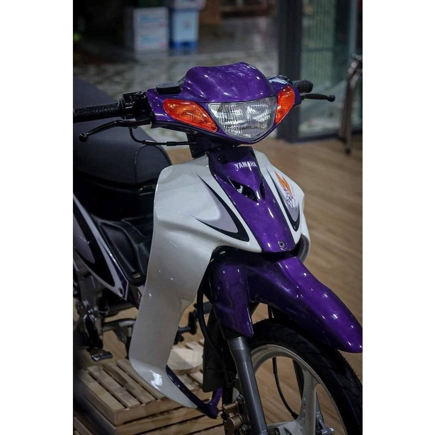 COVERSET ORIGINAL HLY YAMAHA 125Z 125ZR PURPLE SABIT STRIPE STICKER SIAP TAMPAL PERCUMA EMBLEM TIMBUL HONG LEONG YAMAHA