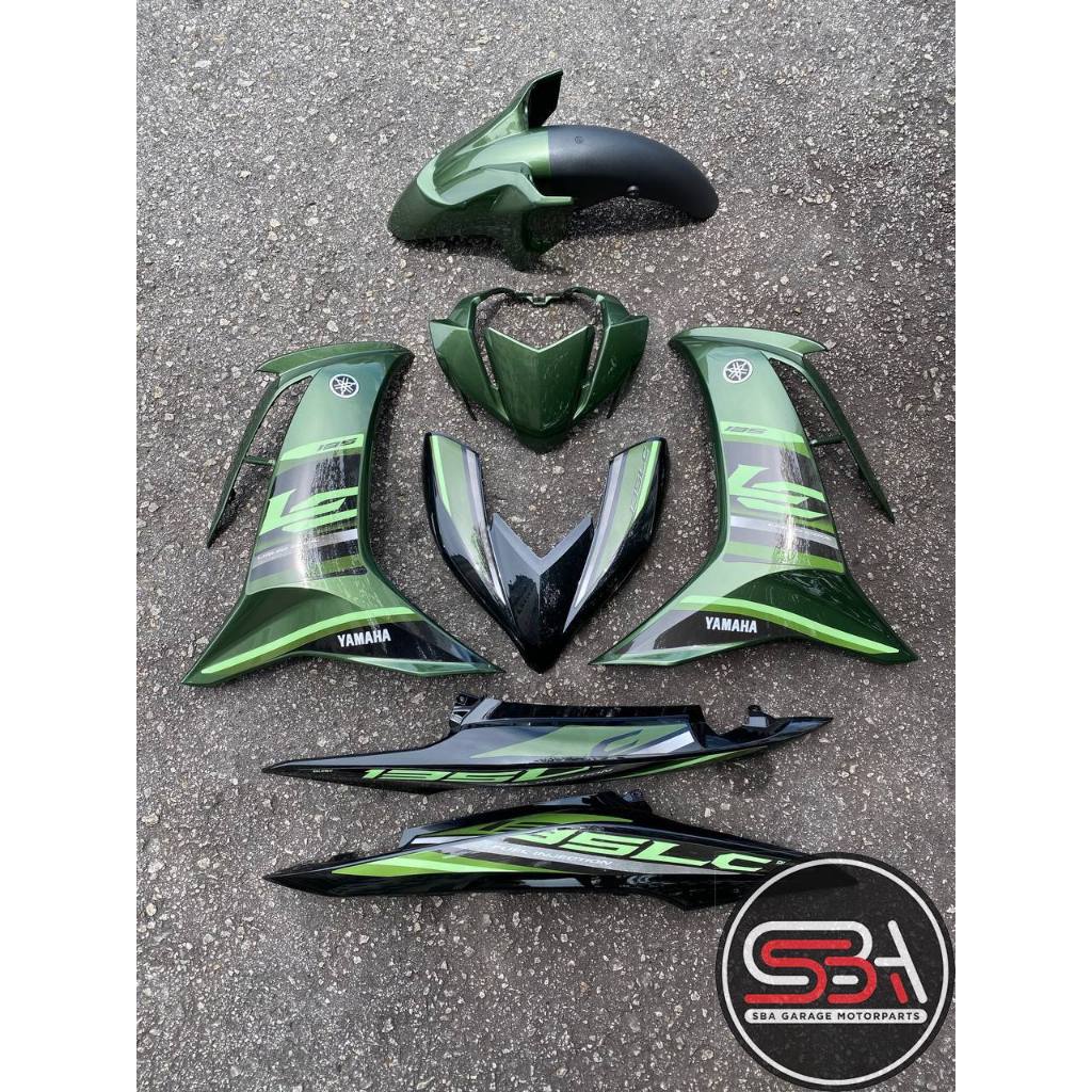 COVERSET BODYSET LC135 LC V8 STANDARD DESIGN 2025 MOSS GREEN FUEL INJECTION FI YAMAHA SIAP TANAM DOCTOR / VELOZI / HLY