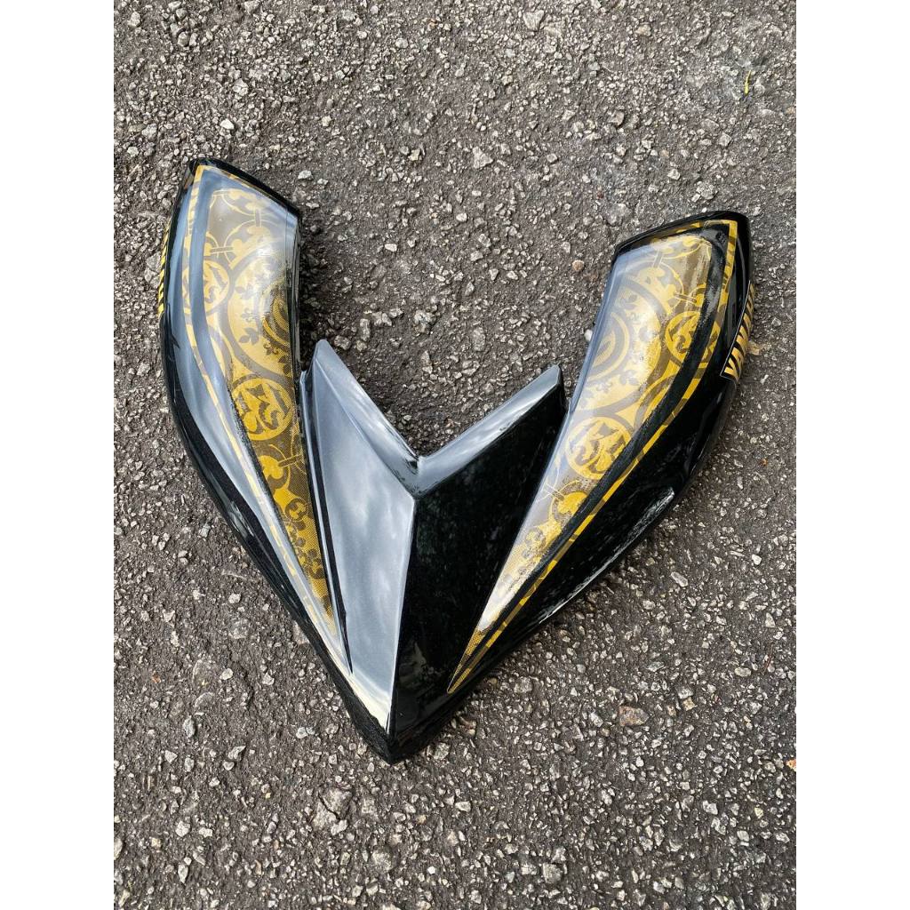 COVERSET BODYSET LC135 LC V8 BATIK GOLD METALIC BLACK HITAM L8-B-1 FUEL INJECTION FI YAMAHA SIAP TANAM VELOZI