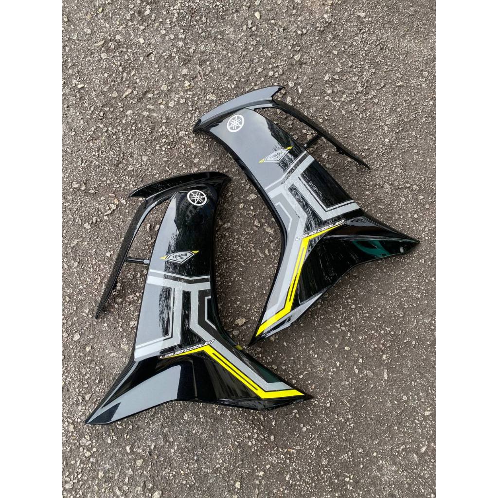 COVERSET BODYSET LC135 LC V8 M BLACK HITAM PATTERN LINE FUEL INJECTION FI YAMAHA SIAP TANAM DOCTOR 006 VIETNAM EDITION