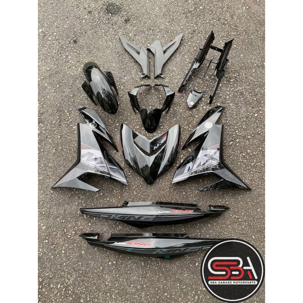 COVER SET Y15ZR V1 V2 MX KING METALIC BLACK HITAM LINE MERAH TANAM COVERSET PREMIUM EDITION YSUKU ORIGINAL VELOZI