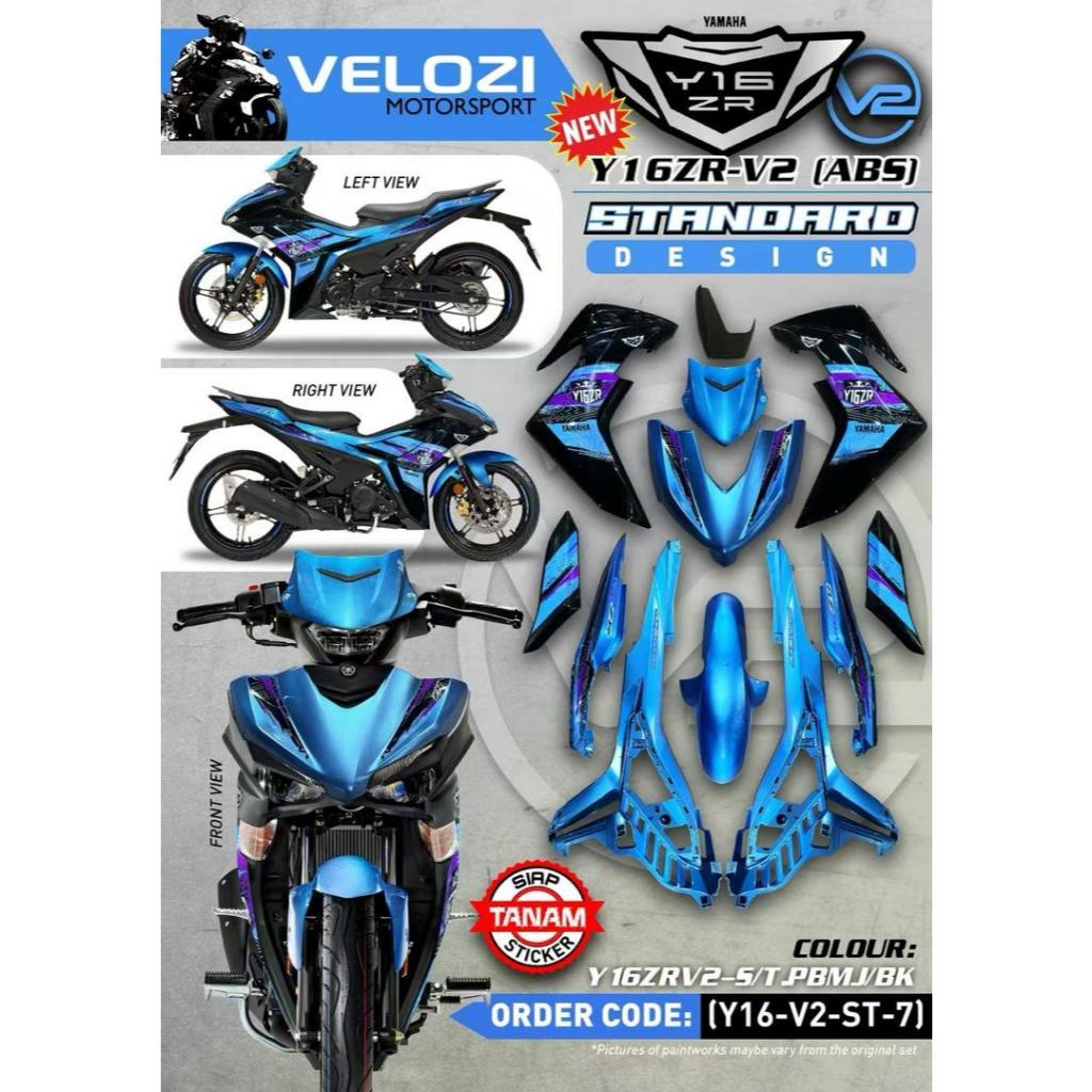 Y16 V1 V2 COVERSET Y16ZR PBMJ BLACK STANDARD DESIGN ORIGINAL VELOZI YAMAHA SIAP TANAM READY STOK