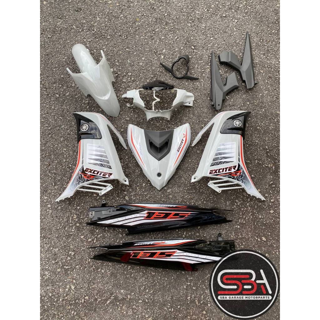 COVERSET YAMAHA LC LC135 V2 V6 V7 EXCITER R CRYSTAL WHITE BLACK L2-ER-5 L6-ER-2 BODYSET SIAP TANAM ORIGINAL VELOZI