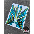 STICKER STRIPE BODYSET COVERSET LC 135 V7 MORITAKA SE STEALTH METALIC CYAN ORIGINAL YAMAHA