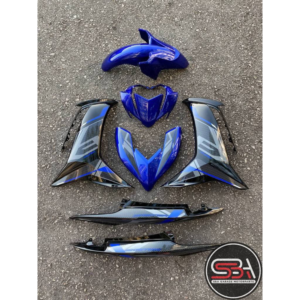 MOTORCYCLE COVERSET BODYSET LC135 LC V8 RC DPBMC BLACK FUEL INJECTION FI YAMAHA SIAP TANAM VELOZI L8-RC-5