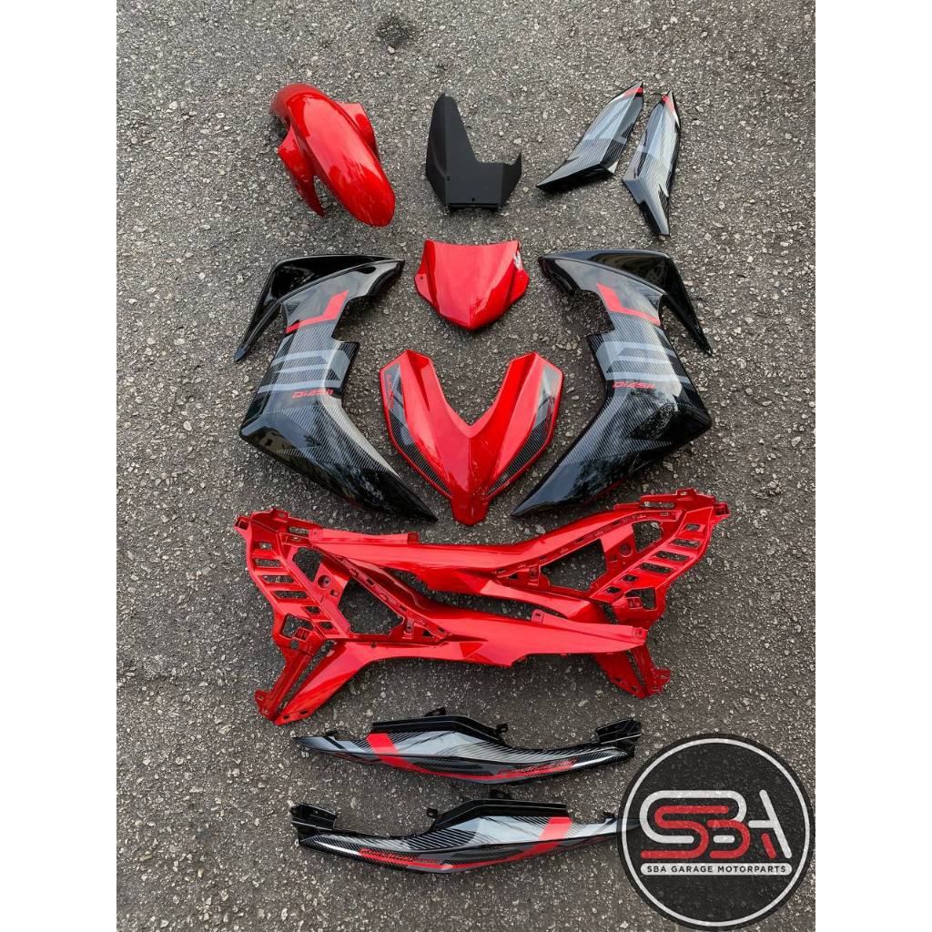 Y16 V1 V2 COVERSET Y16ZR EXCITER RC RM7 BLACK MERAH ABS Y16-ECT-RC-9 ORIGINAL VELOZI YAMAHA SIAP TANAM READY STOK