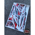 STICKER BODYSET STRIPE COVERSET COVER SET LC135 MERAH BATIK SMOKE LC V2 V3 V4 V6 MORITAKA YAMAHA ORIGINAL NO 13