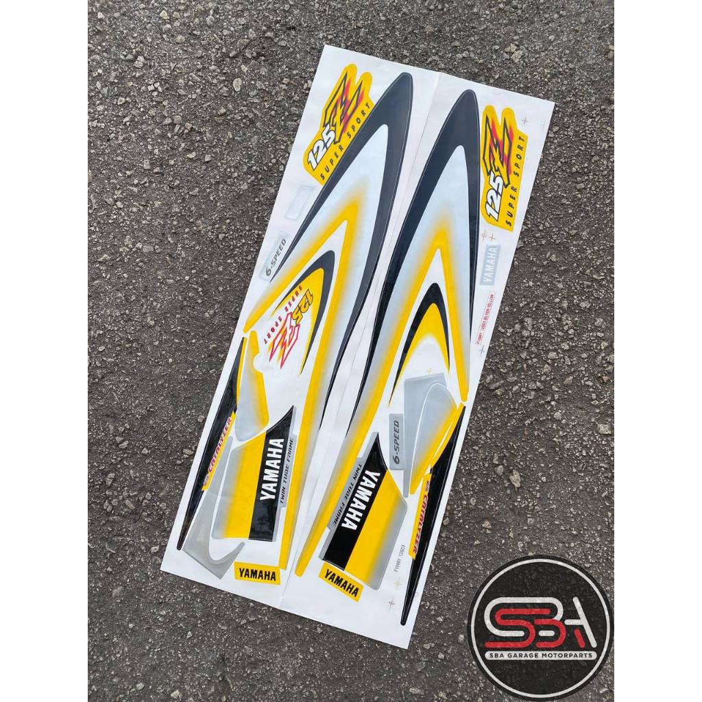 STICKER STRIPE BODY SET / COVERSET 125Z MORITAKA KUNING SABIT ORIGINAL YAMAHA