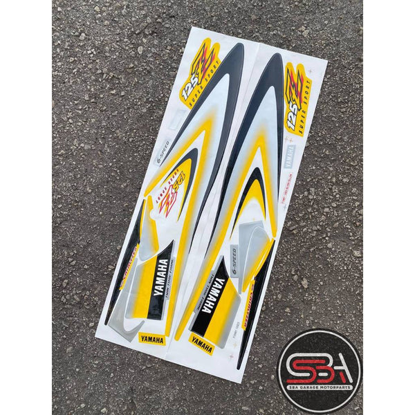 STICKER STRIPE BODY SET / COVERSET 125Z MORITAKA KUNING SABIT ORIGINAL YAMAHA