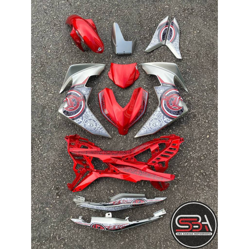 Y16 V1 V2 COVERSET Y16ZR RM7 S3 MERAH SILVER BATIK Y16-B-2 ORIGINAL VELOZI YAMAHA SIAP TANAM READY STOK