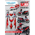COVERSET LC135 LC V8 RM7 S3 MERAH RED SILVER ULTRAMAN EXCITER GP L8-ECT-2 FUEL INJECTION FI YAMAHA SIAP TANAM VELOZI