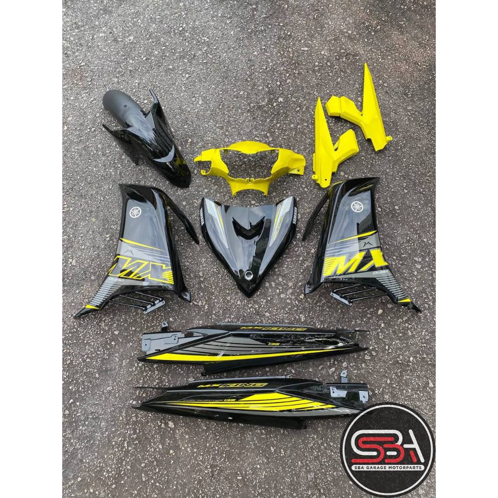 YAMAHA LC LC135 V4 V6 V7 MX KING MATELIC BLACK YELLOW 2021 COVERSET BODYSET SIAP TANAM ORIGINAL VELOZI OEM