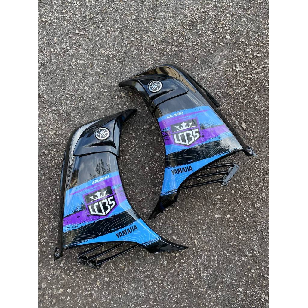 COVERSET YAMAHA ORIGINAL SIAP TANAM LC135 V6 V7 PBMJ METALIC BLACK ORIGINAL VELOZI / DOCTOR 049 SIAP TANAM L6-ST-10