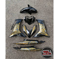 COVERSET BODYSET LC135 LC V8 BATIK GOLD METALIC BLACK HITAM L8-B-1 FUEL INJECTION FI YAMAHA SIAP TANAM VELOZI
