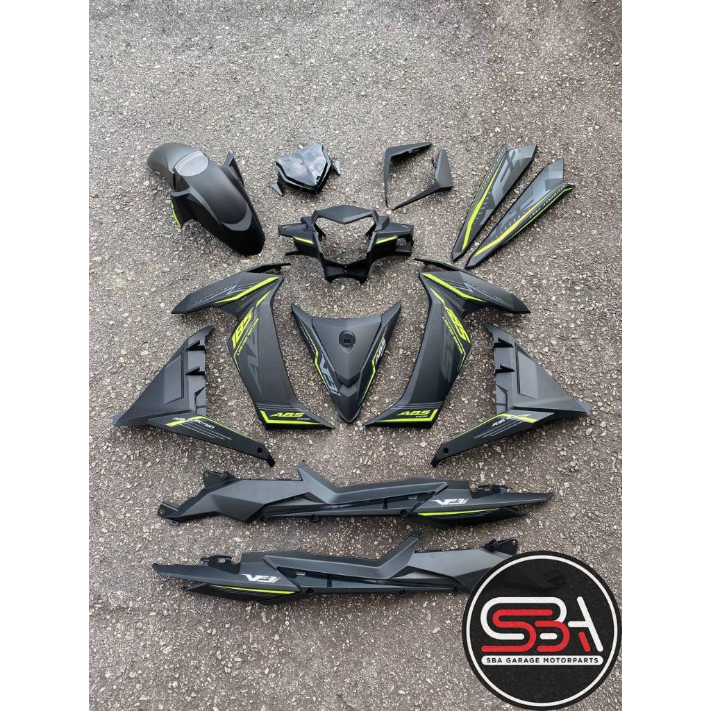 COVERSET BODYSET SYM VF3i 185 LE GREEN ORIGINAL COLOR VERSION V DOCTOR SIAP TAMPAL