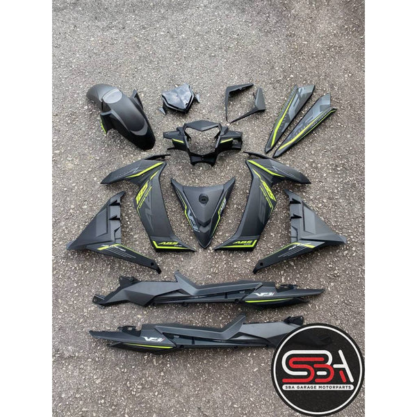 COVERSET BODYSET SYM VF3i 185 LE GREEN ORIGINAL COLOR VERSION V DOCTOR SIAP TAMPAL