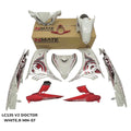COVERSET BODYSET LC LC135 V2 PUTIH MERAH BATIK STANDARD MM-07 STRIPE SIAP TAMPAL FREE EMBLEM YAMAHA M MATE VERSION