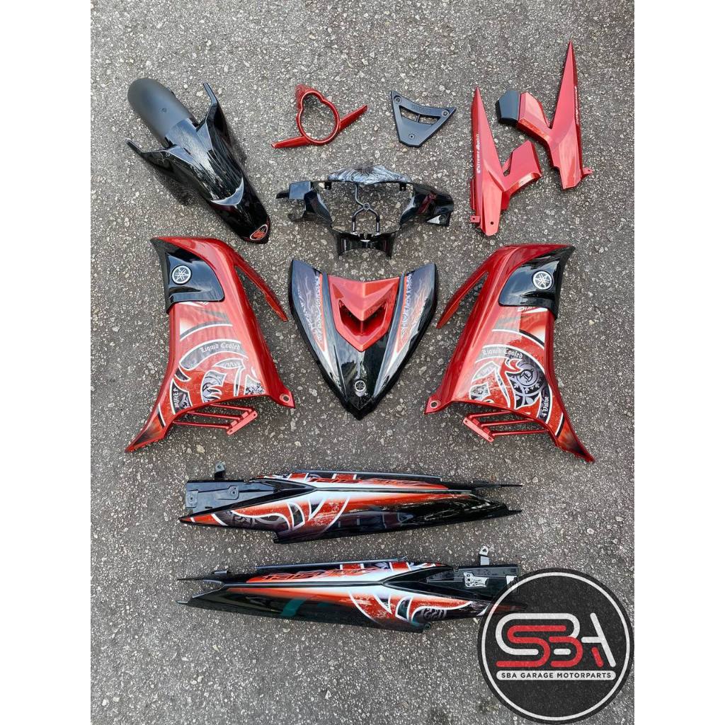 COVERSET BODYSET YAMAHA LC LC135 V2 V3 V4 V5 V6 V7 DR DOM ASAM BOI STRIPE TANAM CODE 044 DOCTOR MMATE TAMPAL