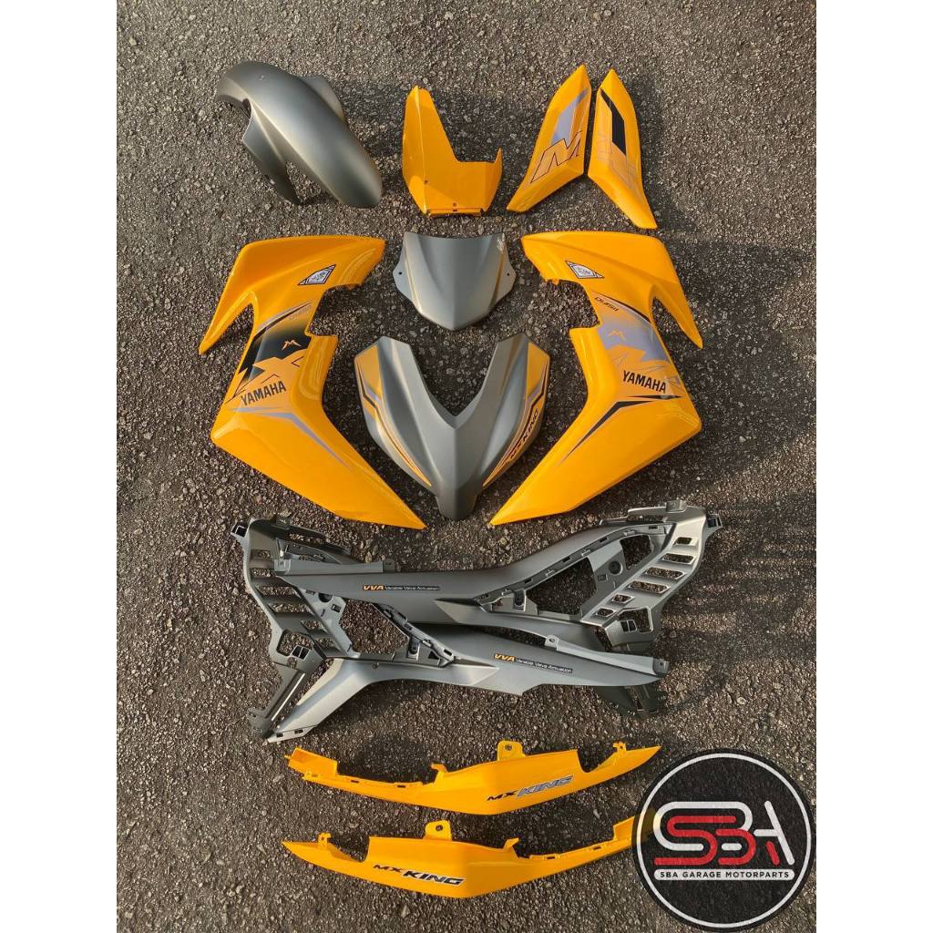 Y16 COVERSET Y16ZR MX KING SUNNY YELLOW GREY MATT Y16-MXK-1 ORIGINAL VELOZI YAMAHA SIAP TANAM READY STOK