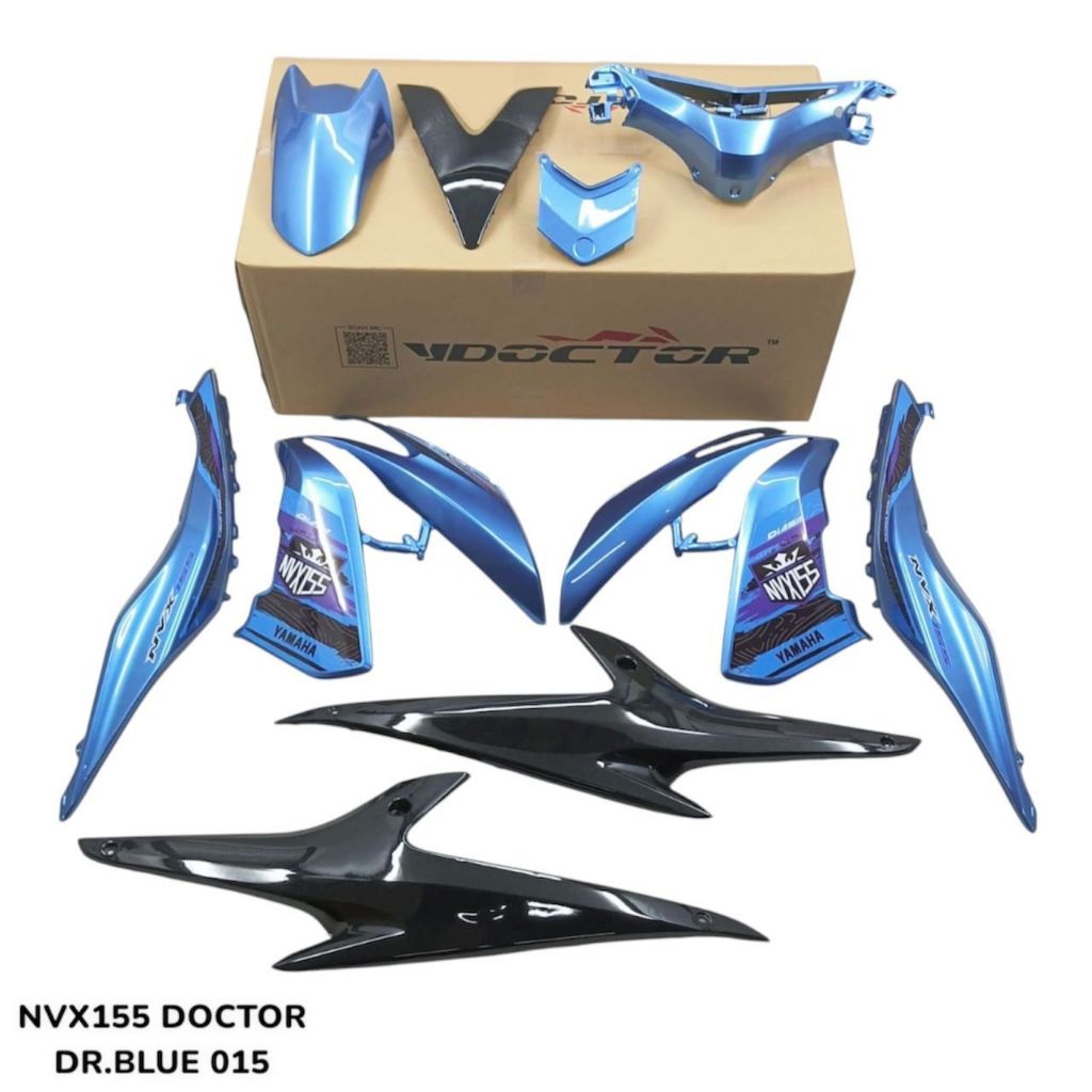 COVERSET BODYSET NVX 155 NVX155 V1 YAMAHA DOCTOR BIRU BABY BLUE 015 SIAP TANAM