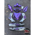 COVERSET BODYSET LC 135 V1 PURPLE BATIK SILVER EXTREME SPIRIT STYLE BPM1/S3 ( L1-B-5 ) STRIPE SIAP TAMPAL VELOZI