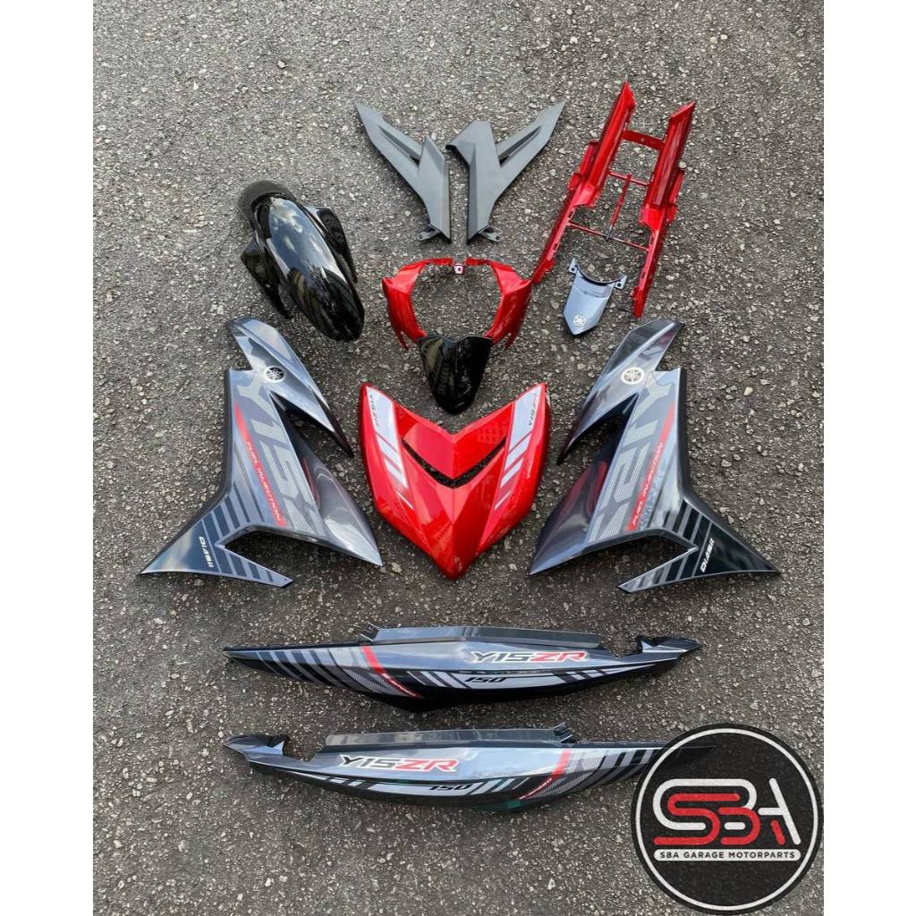 COVERSET BODYSET Y15ZR V1 V2 DBMN8 GREY RM7 RED MERAH BATMAN 2024 SIAP TANAM PREMIUM EDITION Y15 ORIGINAL VELOZI ST-13-1